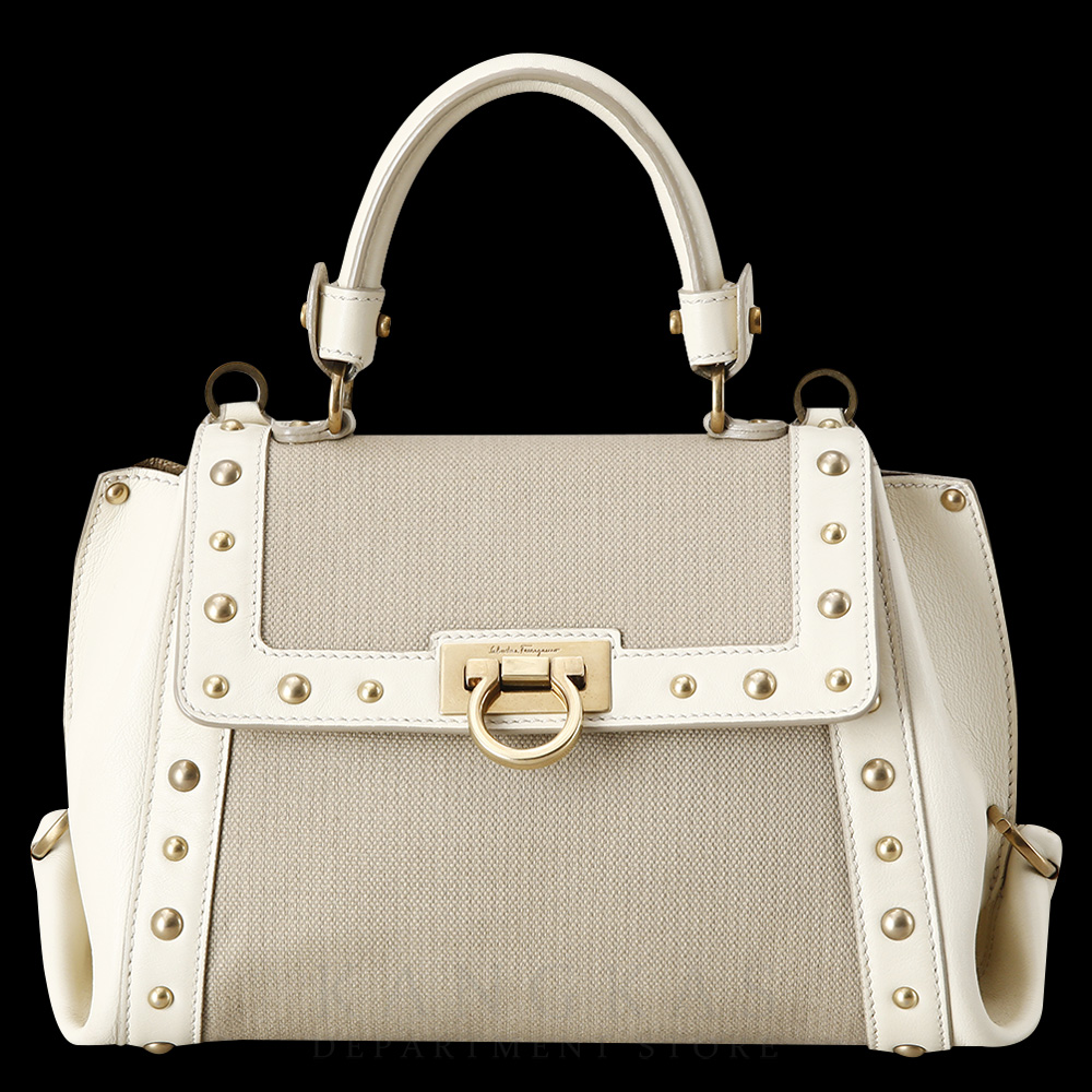 FERRAGAMO(USED)페레가모 패브릭 소피아백